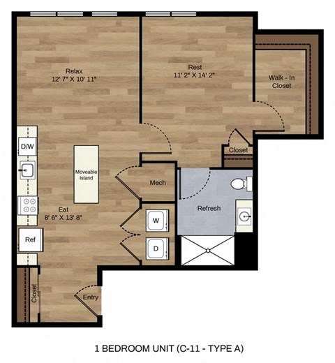 One Bedroom One Bath